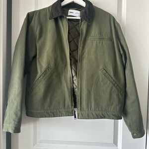 Green Jacket with Dark Green Collar
